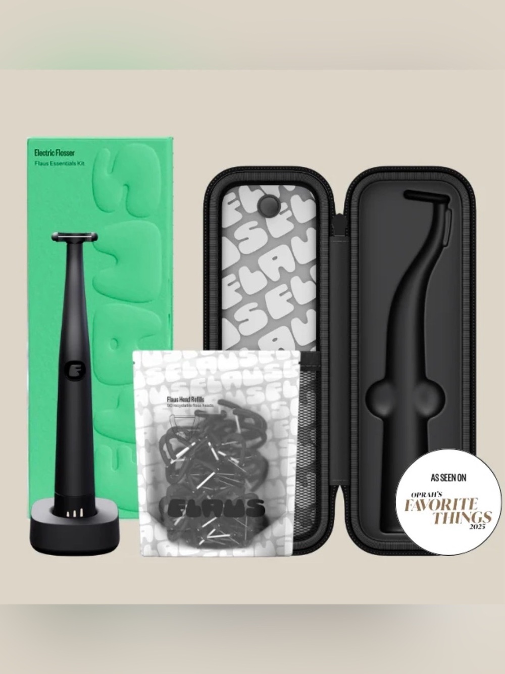 Brand New NWT Flaus Electric Water Flosser Bundle - Black - $177
